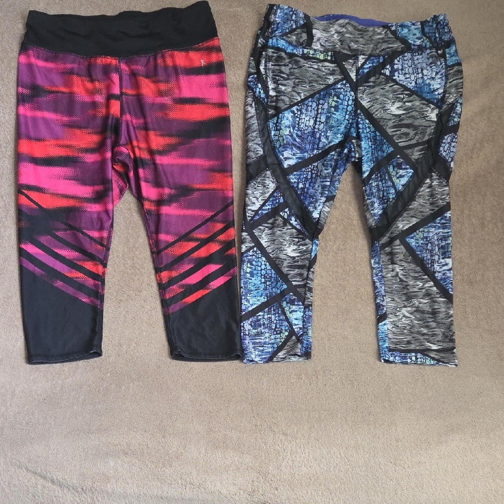 Women's Patterned Activewear Leggings Bundle of 2 Pairs